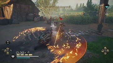 Best Fire Build With In-Game And DLC Only Gear Gameplay - Aesir Nightmare Difficulty - AC Valhalla