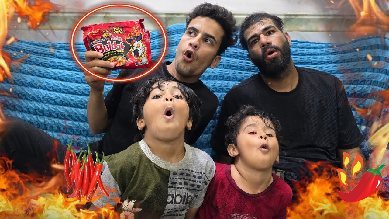 أقوى تحدي الاندومي الكوري الحار 🥵 شوفو شصار بينا 🤢🤮