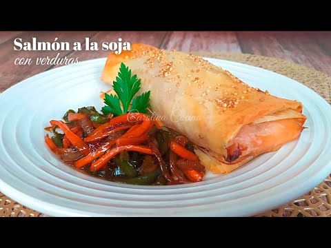SALMÓN a la SOJA con VERDURAS, ESPECTACULAR❕| RECETAS DE PESCADO 🐠🐋🐟