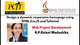 Design a dynamic responsive homepage using HTML,Css,JS and Tailwind
