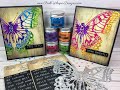 Tim Holtz Distress Embossing Glaze - Perspective Butterfly Cards!