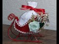DIY~Beautiful Upcycled No-Sew D.T. Sleigh Ornament Treat!