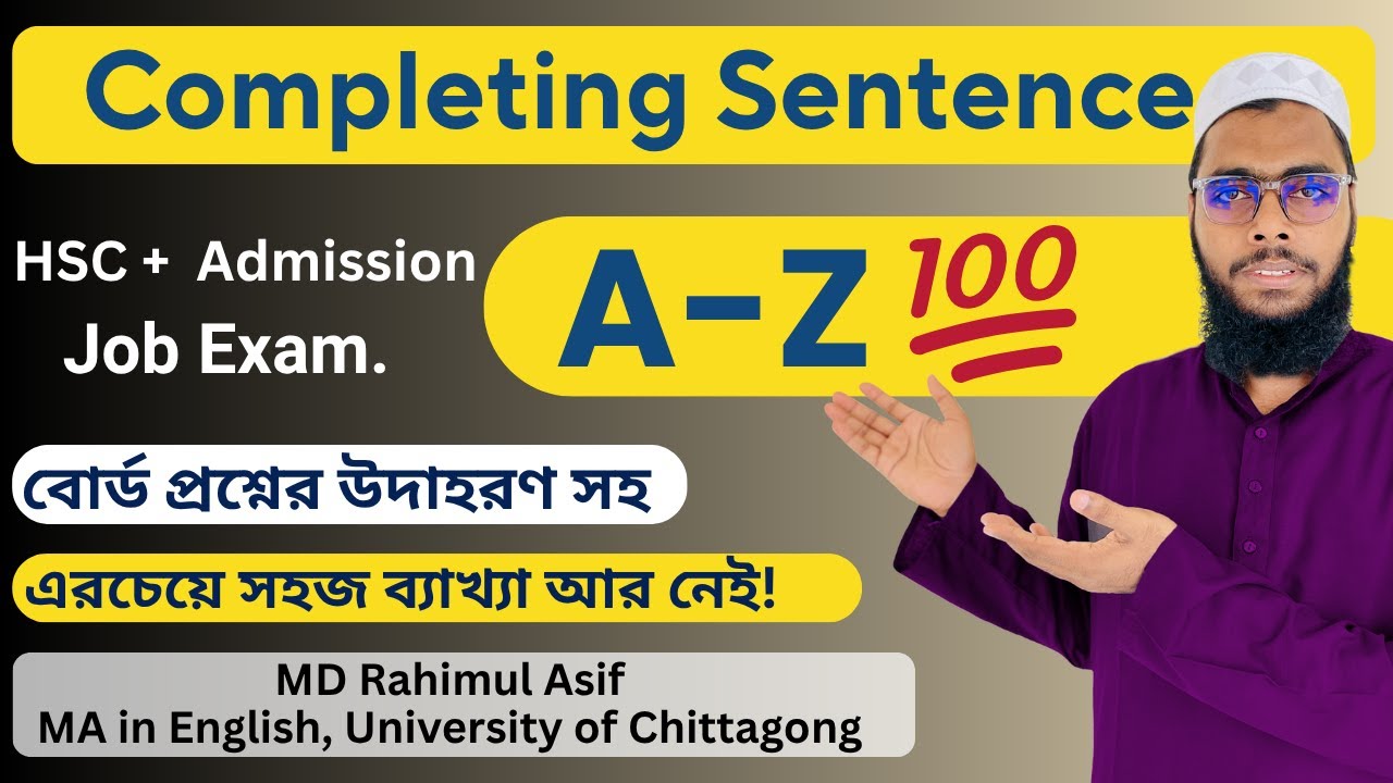 Completing Sentences || HSC/Admission English || Completing Sentence by ...