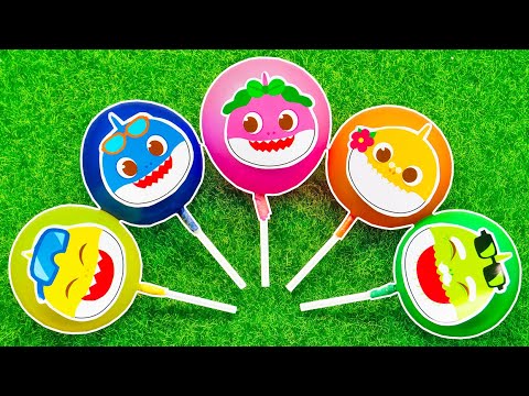 Some Lot's Of Big Lollipops | Satisfying Video Yummy Candies Baby Shark