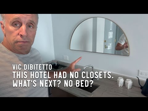 This hotel had no closets. What's next? No bed?