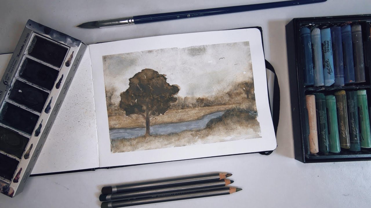 One Colour Watercolour + Limited Materials | Utilise Limitations To Loosen Up Your Art