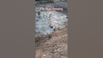 Pile Head Breaking  #pile #foundation