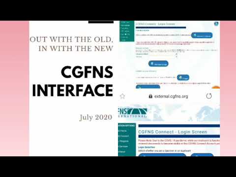 New CGFNS Interface Log-in Issues
