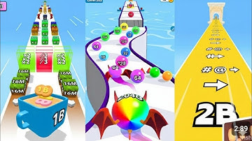 🟦🔶 Crazy 2048 Cube War! Jelly Run vs Tube Run | Shape Mode Fight