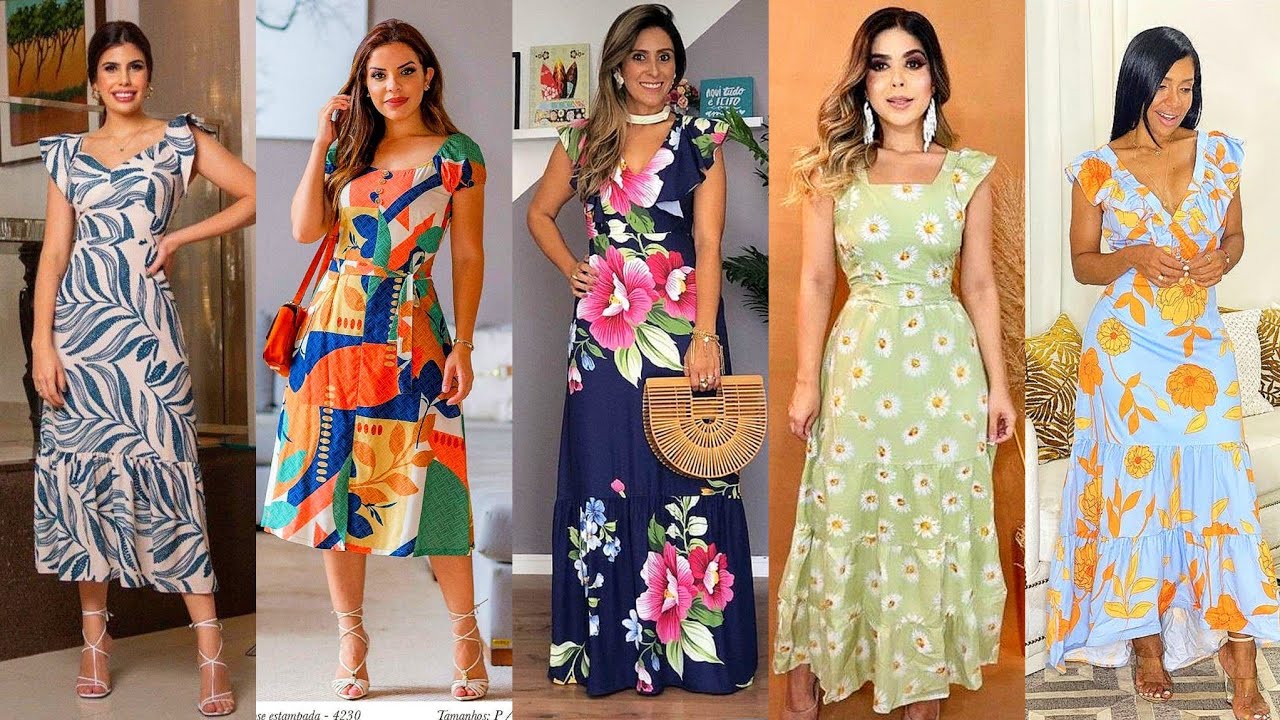 Floral Printed Summer Maxi Dresses Design 2023 | Women Maxi Dresses ...