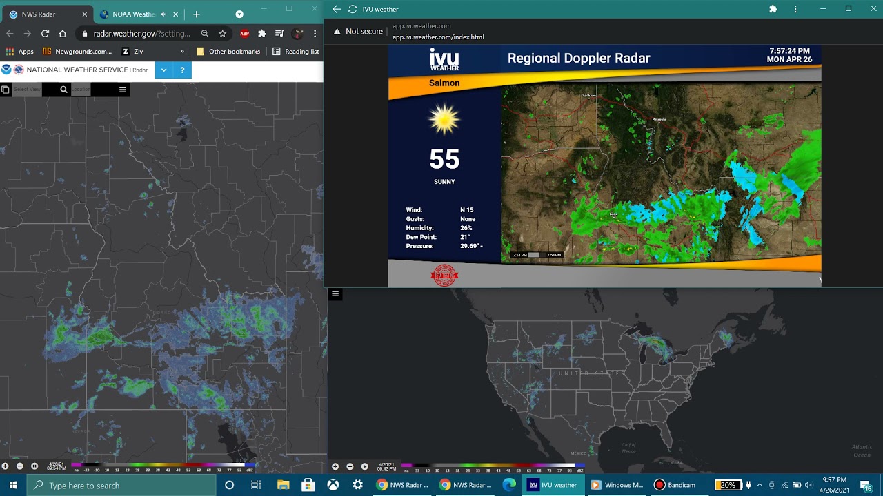NOAA Broadcast, IVU Weather, NWS radar. Salmon, Idaho. 42621 YouTube