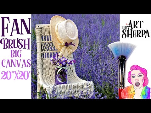 How to paint a Wicker Chair in lavender field | TheArtSherpa