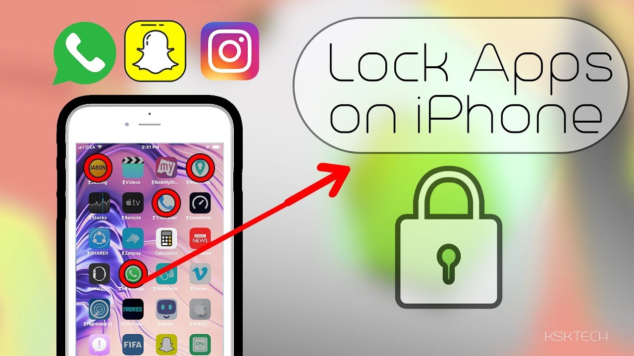 How To Lock Apps On iPhone | iOS 12 | NEW FEATURE - YouTube