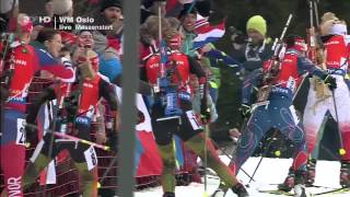 Damen Massenstart 12,5 km Biathlon WM Oslo 2016