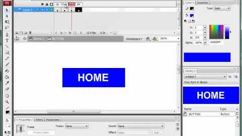 Create a button symbol in Adobe Flash CS3