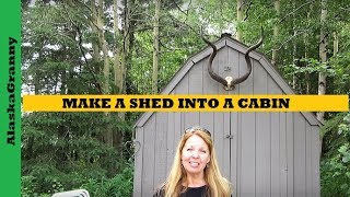 I took a garden shed that measures 8 by 12 and turned it into a rustic cabin for camping at our remote Alaska cabin. Water Storage 