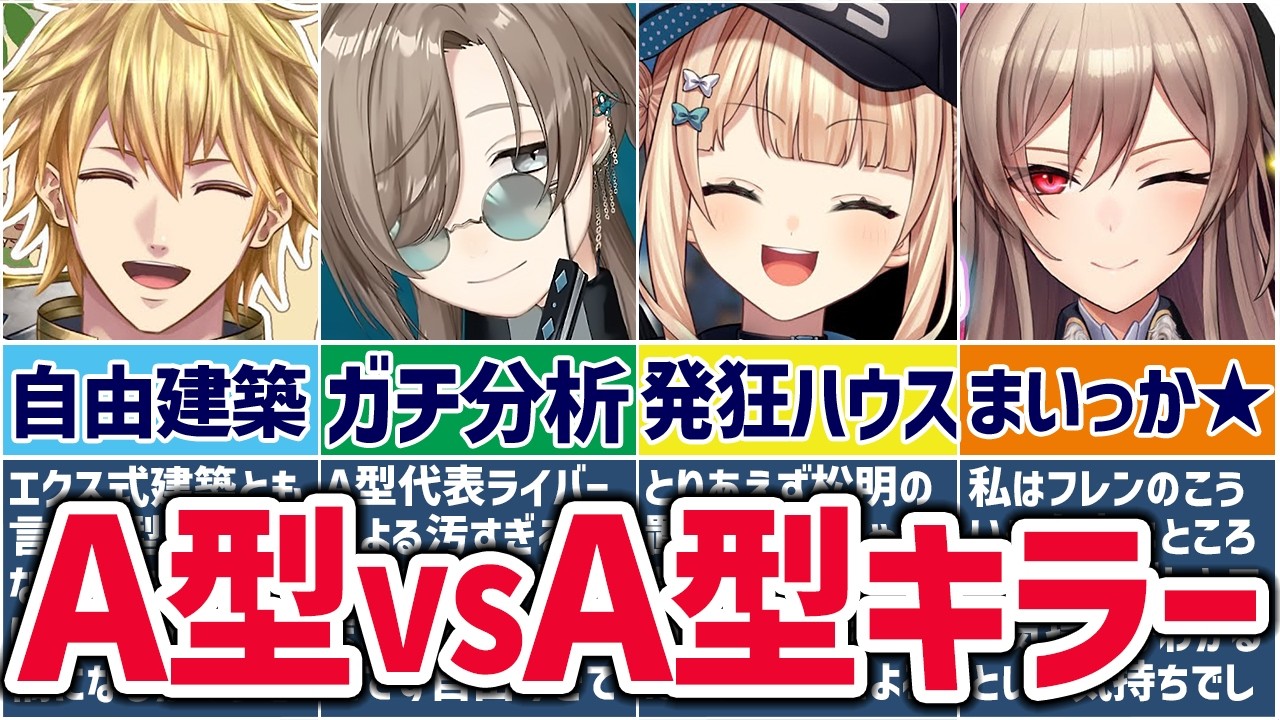 🌈A型は見ないで🕒自由すぎるA型キラーなライバーまとめ2！【切り抜き×ゆっくり解説】