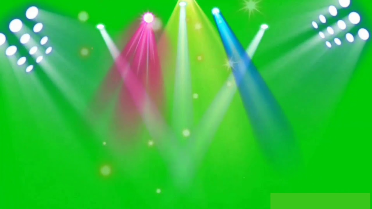 HD disco lights || green screen effect || light green screen video - YouTube