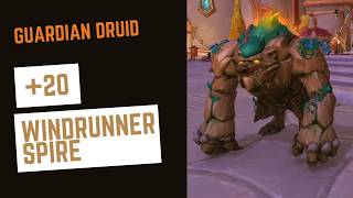 Guardian Druid +20 Windrunner | Mythic+ Tank POV (No Commentary)