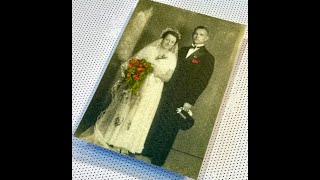 Partially colouring b/w family wedding photos - ATC