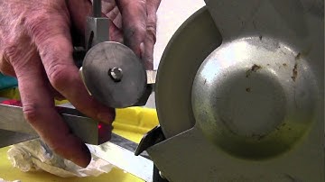 DIY clamp to sharpen a rotary blade on a Twice as Sharp