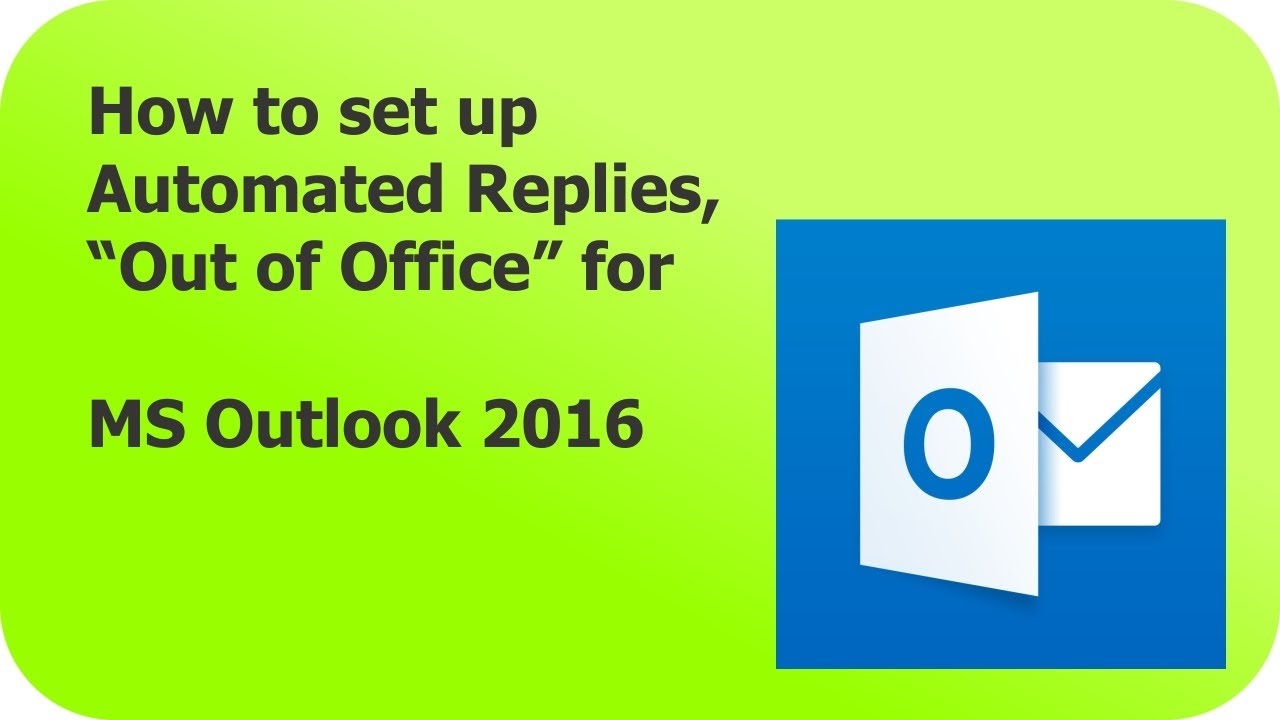 How To Set Automatic Replies In Outlook Web App Out Of Office