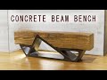 DIY Concrete & Reclaimed Beam Bench || how to build