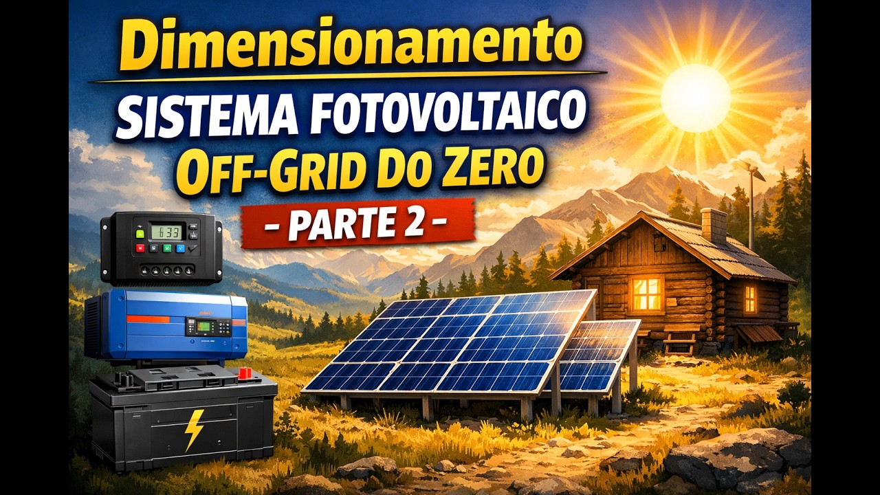 Dimensionamento sistemas fotovoltaicos off-grid do zero_ Parte 2