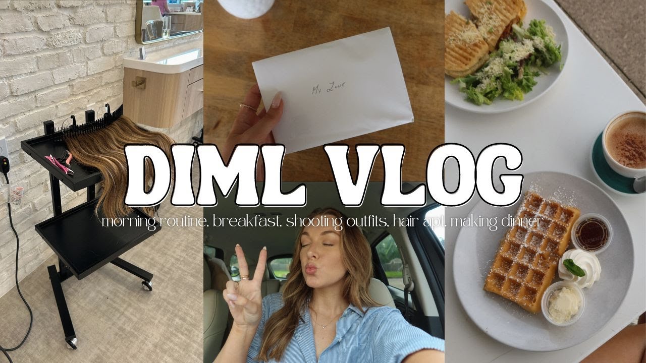 DIML Vlog | shooting content, hair apt, making dinner 🤍 #dayinmylife # ...