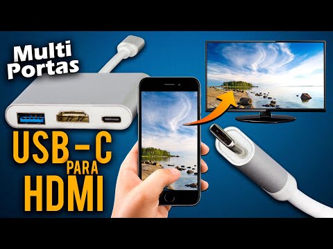 USB - C pra HDMI | Conecte o Celular USB-C na TV ou Mac , Pendrive ou  HD externo