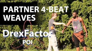 How to do Partner Poi 4-beat Weaves: 1-minute tutorial