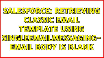 Salesforce: retrieving classic email template using SingleEmailMessaging- Email body is blank
