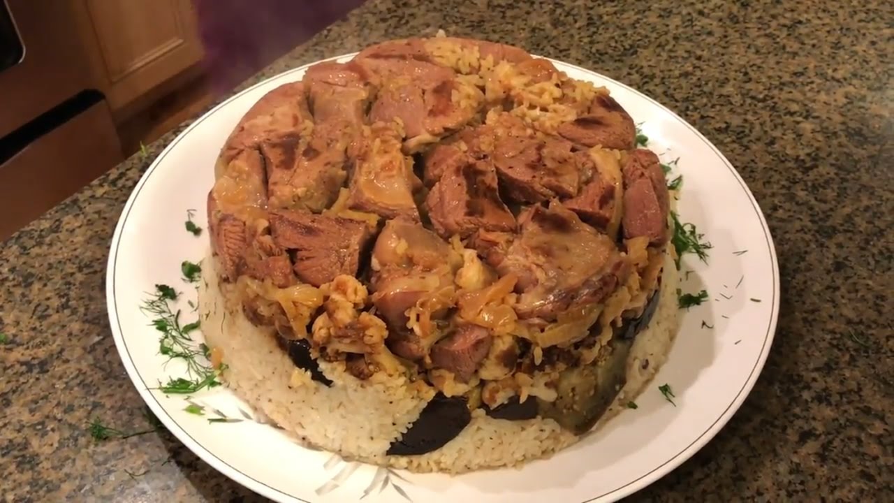 المقلوبة الفلسطينية  بايد مصريه  makloba