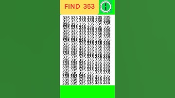 #FIND the odd number// spot the difference// visual puzzle game #quiz #puzzle #shorts