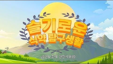 슬기로운 식약생활 금연보조제편