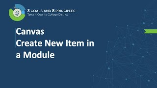 Canvas Create New Item in Module