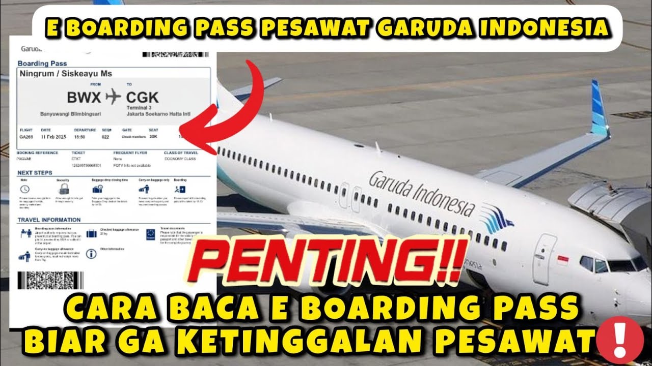E BOARDING PASS PESAWAT GARUDA INDONESIA