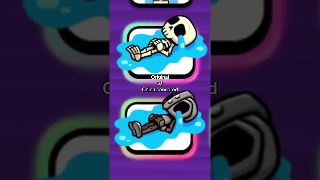 Original vs china censored #clashroyale credits: Kelvinmods