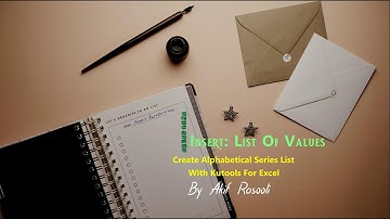 Create Alphabetical Series List With Kutools For Excel
