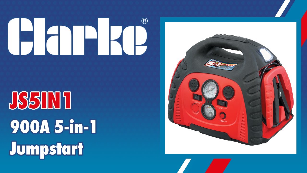 Clarke JS5IN1 900A 5-in-1 Jumpstart - 6240005 - YouTube