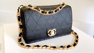 【翻糖进阶】手把手教你做 chanel 包包 翻糖蛋糕 fondant Chanel bag cake