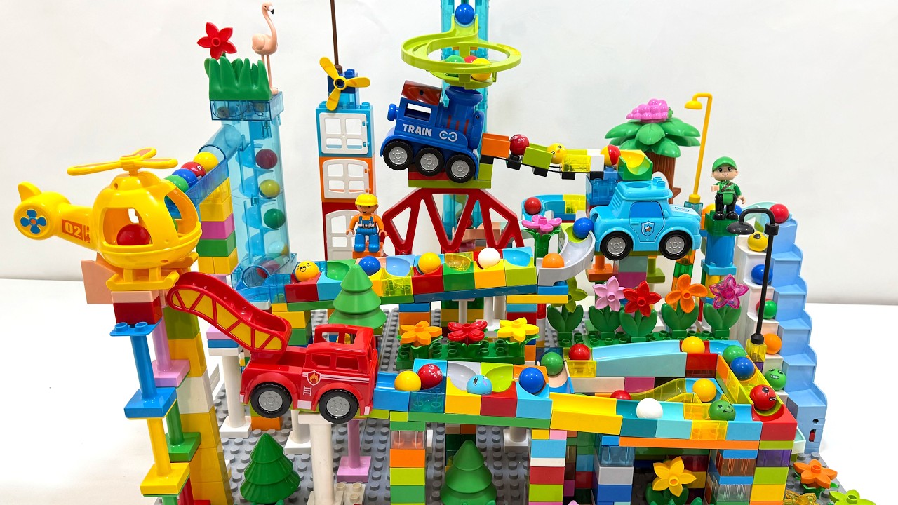 Satisfying LEGO DUPLO Marble Run 🚂 Train & Cars Adventure | Relaxing ASMR Live