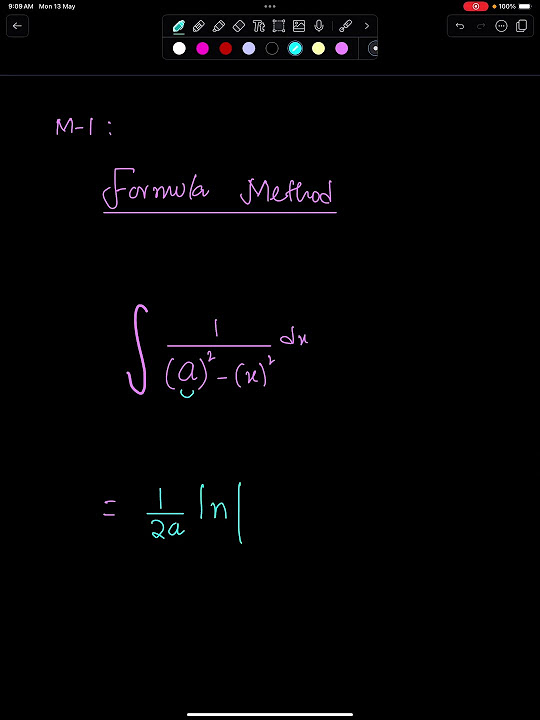 a2-maths-p3-integration-of-1-a-2-x-2-by-formula-method