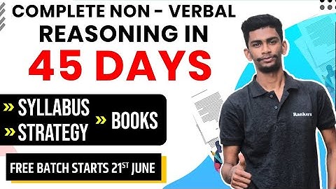 Complete Non verbal Reasoning in 45 Days | Syllabus , strategy | All information of  MAT