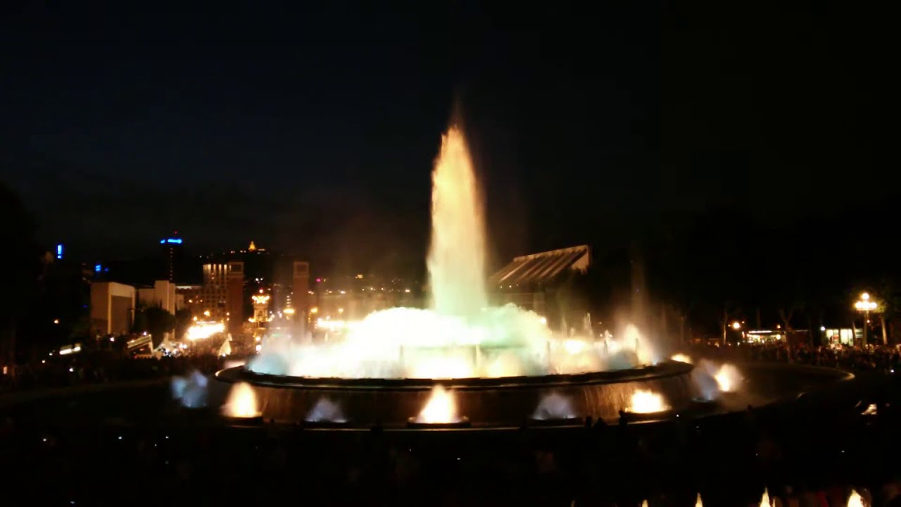 Barcelona Montjuic Fountain Show in Spain / 스페인 바르셀로나 몬주익 분수쇼 YouTube