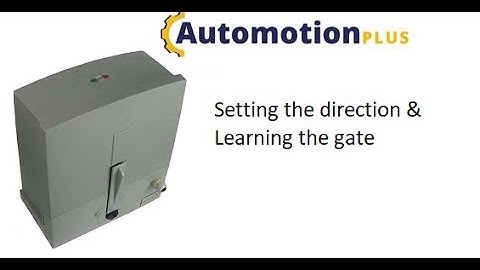 Setting the direction and learning the gate with the Proteous 400 Sliding Gate System