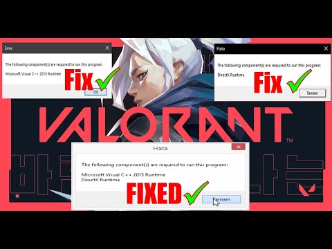 Valorant Direct X Runtime Error And Visual C 15 Runtime Error Solution Youtube