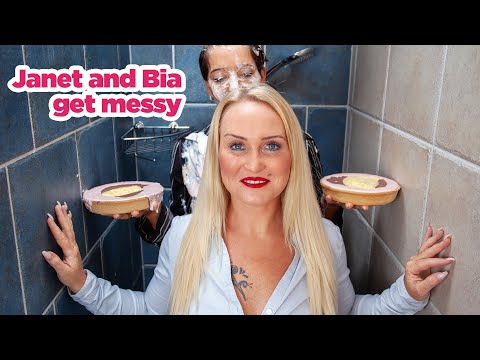 Janet and Bia get messy