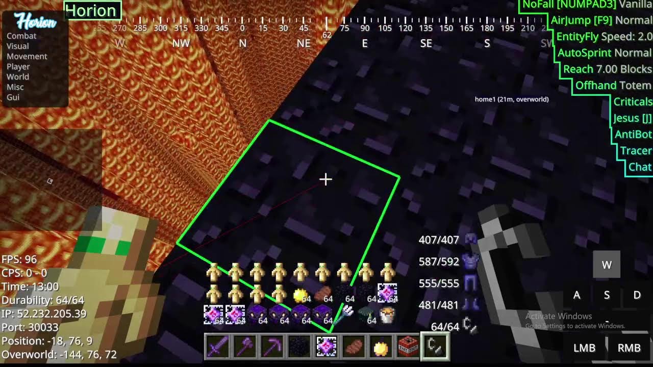 Minecraft hacks on servers! Realm code in description. - YouTube