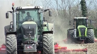 XERION 5000, 936 Vario + 2x MASCHIO Jumbo 7 m - Soil Preparation in Italy 2014